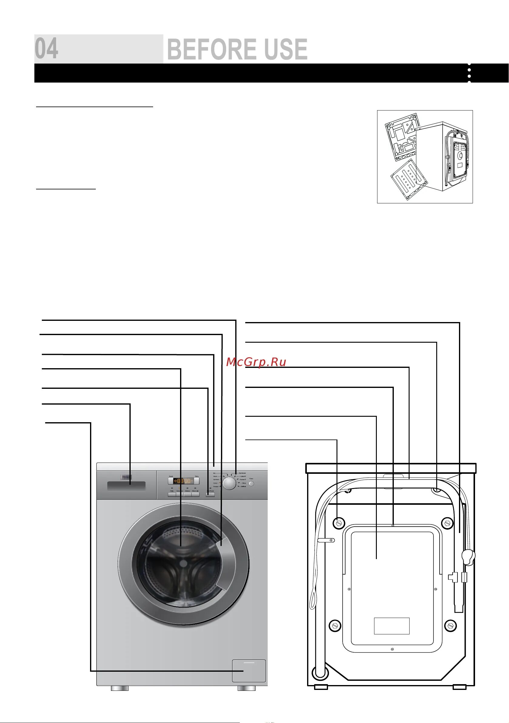 Подключение стиральной машины haier Haier HW60-1401-U Инструкция по эксплуатации онлайн 4/20 622270