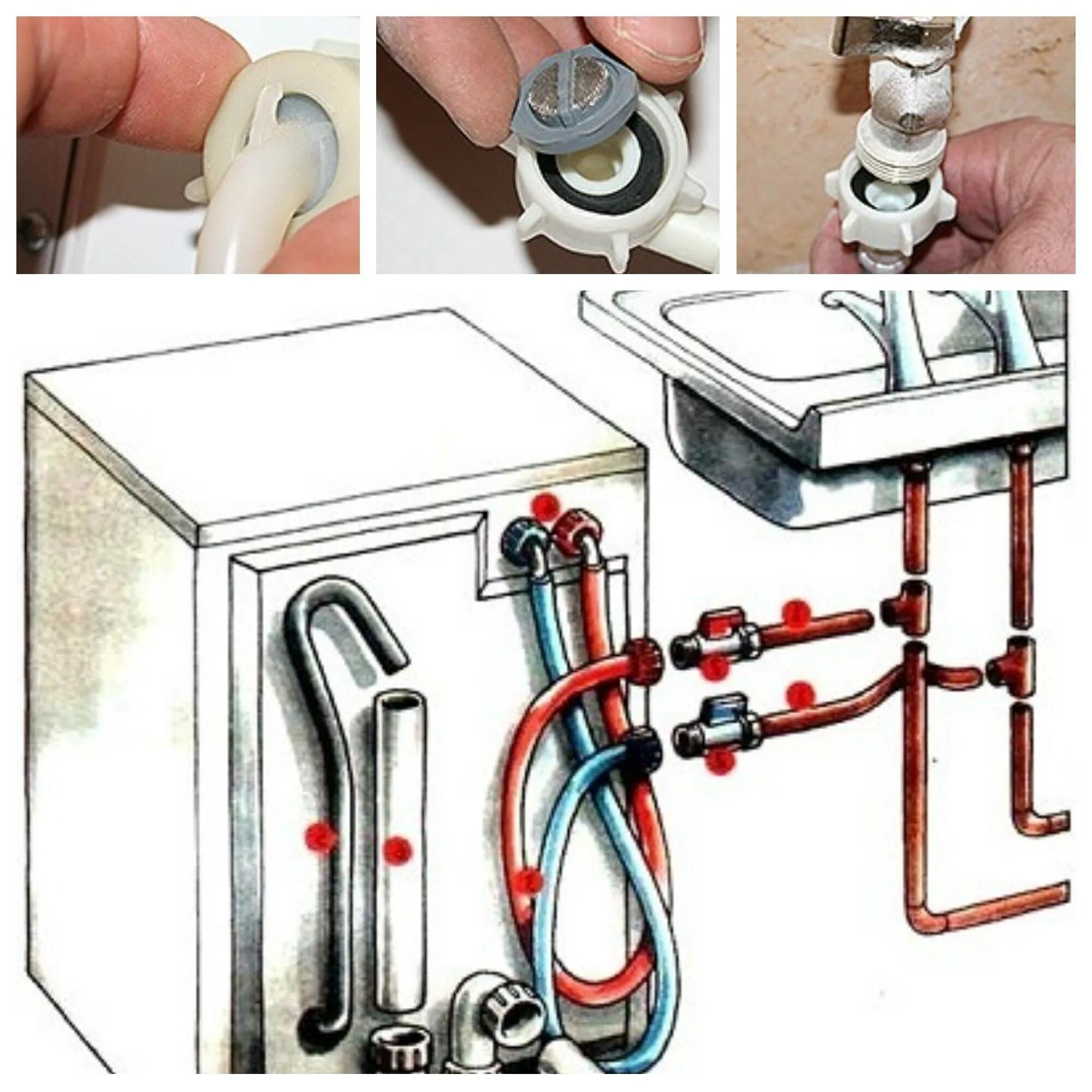 Подключение стиральной машины к водопроводу своими руками Как подсоединить стиралку