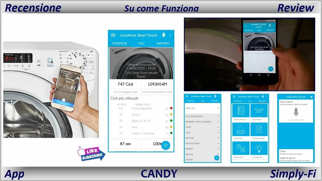 Подключение стиральной машины по вай фай лдж Recensione App Candy Simply-Fi - Configurazione e funzionamento Smart-Touch (Lav