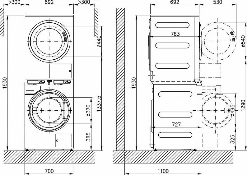 Подключение сушильной машины haier Купить Сушильная машина MIELE pt 7189 el ed в колонну сталь по низкой цене в инт