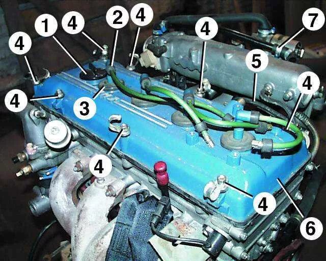 Подключение свечей 406 двигатель Ремонт ГАЗ 3110 (Волга) : Привод распределительных валов