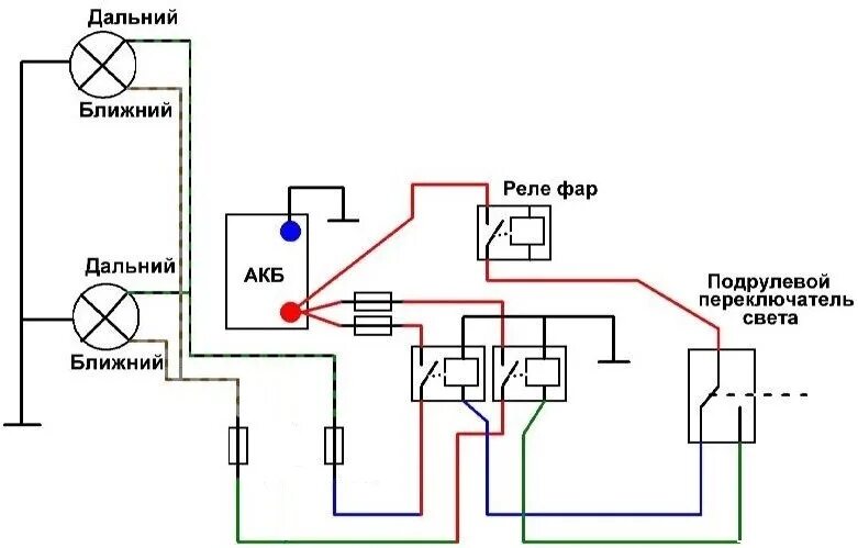 Подключение света дальнего ближнего схема Приехали ништяки + Делаем яркий белый релейный свет в ланосе + установка скандин