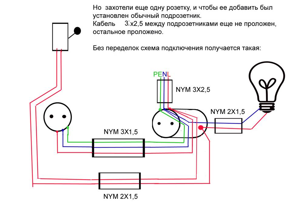 Подключение света красноярска Как подключить розетку и выключатель от одного двухжильного провода схема подклю