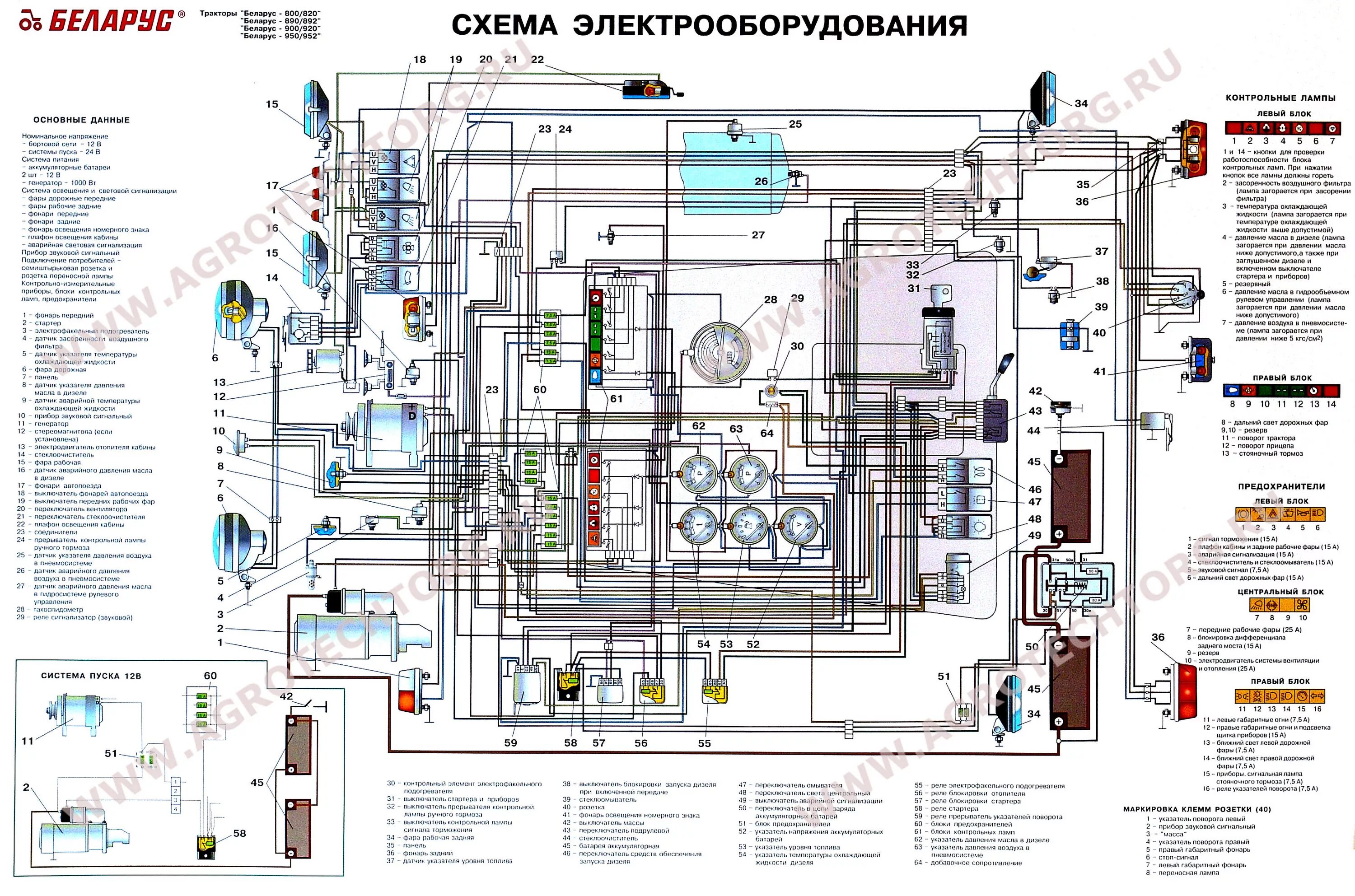 Подключение света мтз 80 Схема освещения трактора МТЗ