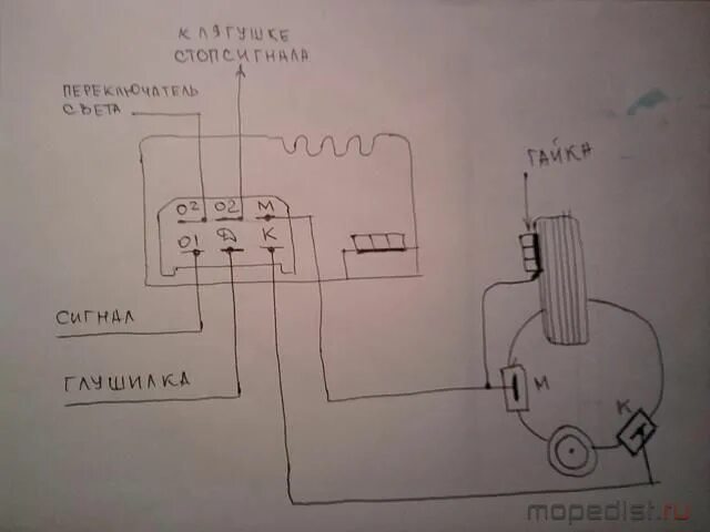 Подключение света на мотоцикле минск Электрооборудование (схемы) - МОПЕДИСТ.ру - клуб любителей мокиков и мопедов - С