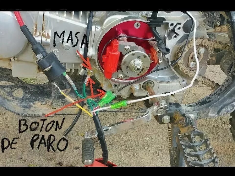 Подключение света на питбайк Pit bike 125 rotor - plato magnético de carreras Pit bike/dirtbike 125 racing ma