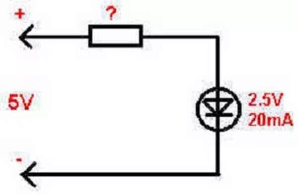 Подключение светодиода к 5 вольтам схема Расчет светодиодов - параллельное и последовательное включение
