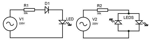 Подключение светодиода к сети 220в схема Подключение к сети 220в: найдено 79 изображений