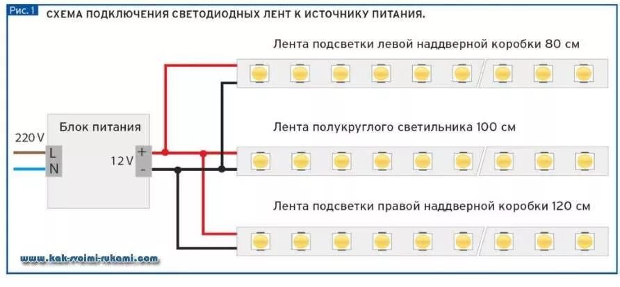 Подключение светодиодной люстры к сети 220в схема Замена светодиодной ленты в светильнике HeatProf.ru