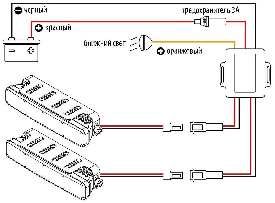 Подключение светодиодных фар Светодиодные дневные ходовые огни MTF Light серия "CITY" 12В, 14Вт, 6000К, E4, E