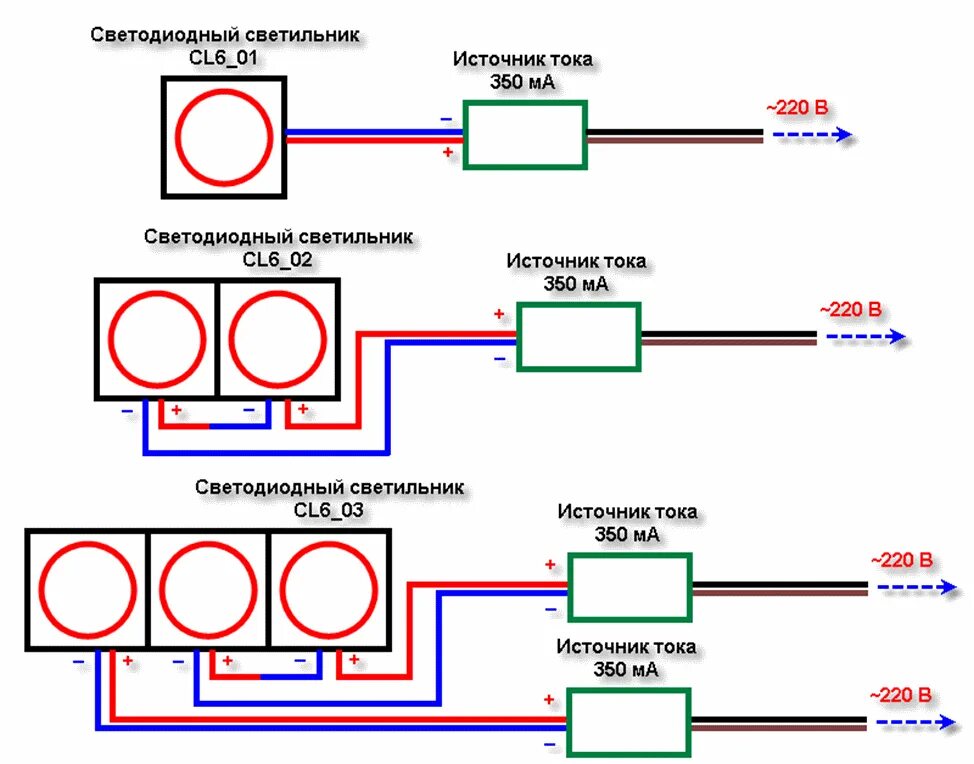 Подключение светодиодных светильников к сети 220в схема Установка светодиодных светильников на потолок Крепление потолочного LED светиль