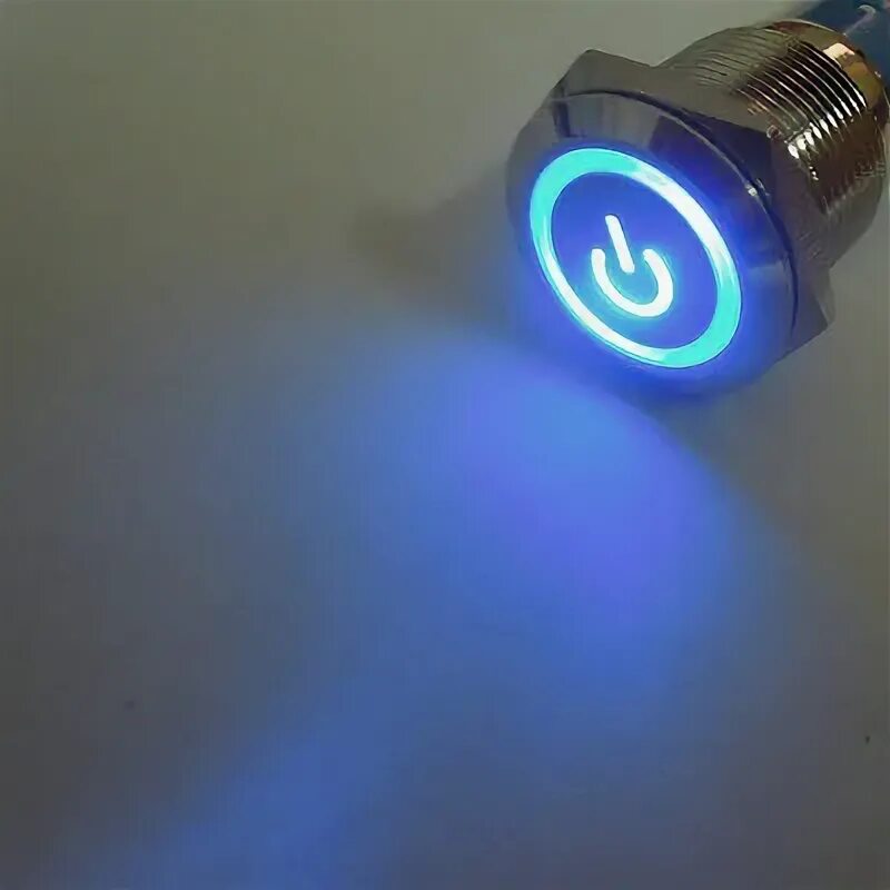 Подключение светящейся кнопки 12V 16mm Blue LED Power Symbol Angel Eye Push Button Metal ON/Off Switch Sales e