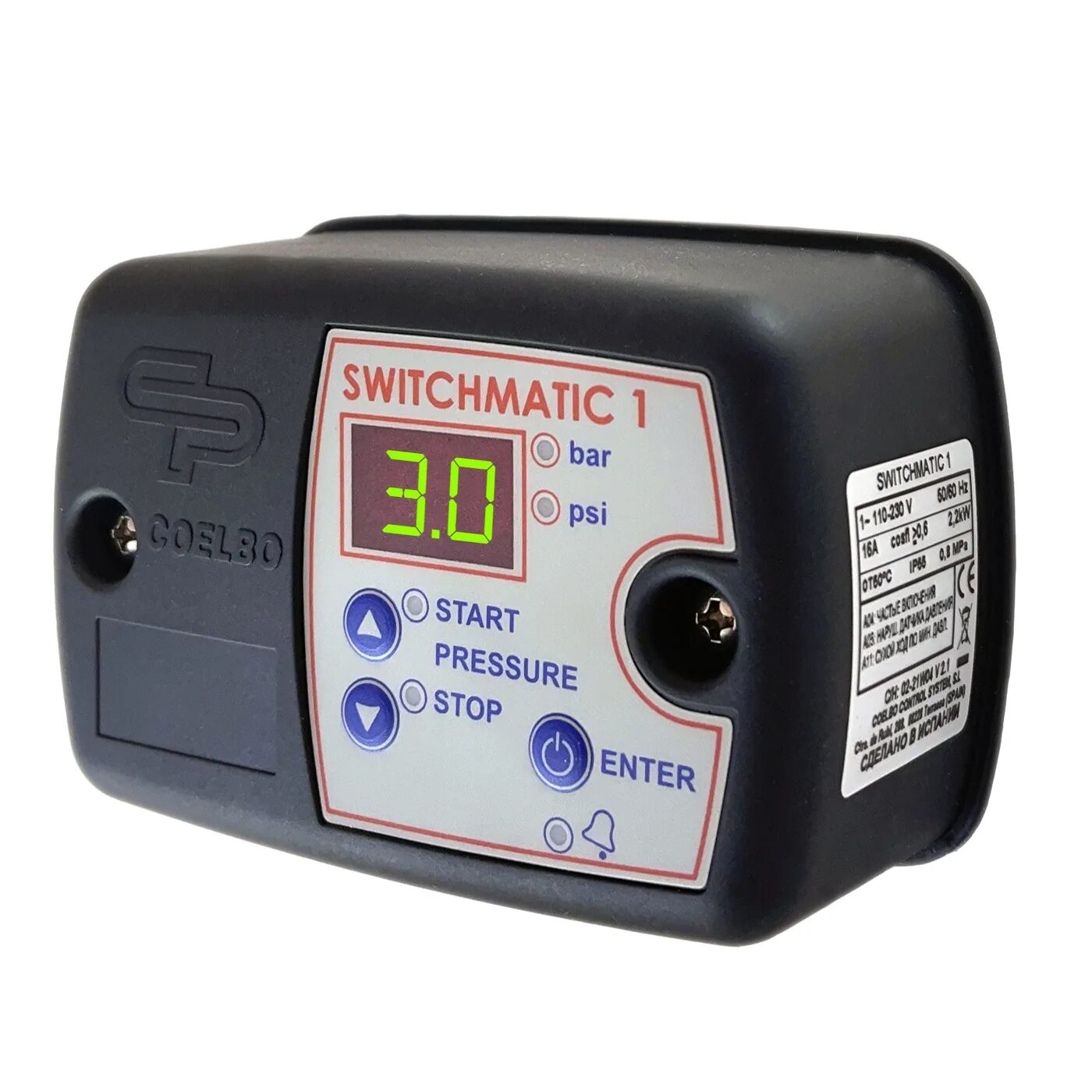 Подключение switchmatic 1 Реле давления для насоса, Блок управления насосом COELBO switchmatic 1, COELSW1N