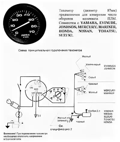 Подключение тахометра к двигателю Аксессуары компании Teleflex Morse