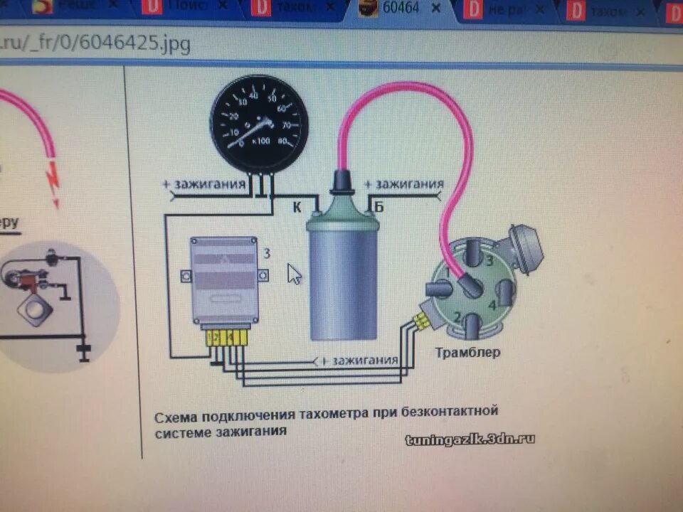 Подключение тахометра к катушке зажигания Тахометр - ГАЗ 24, 2,4 л, 1975 года тюнинг DRIVE2
