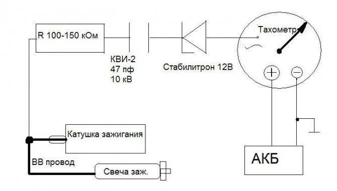 Подключение тахометра на газ Схема подключения тахометра на дизельном двигателе