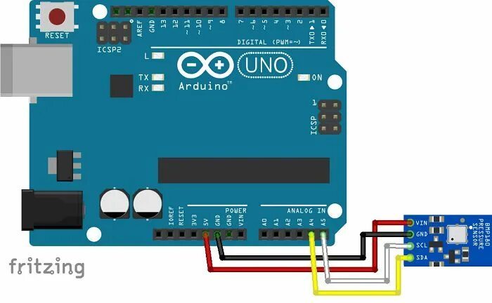 Подключение тактовой кнопки ардуино BMP180 Barometric Pressure Sensor with Arduino Schematic Diagram Random Nerd Tut