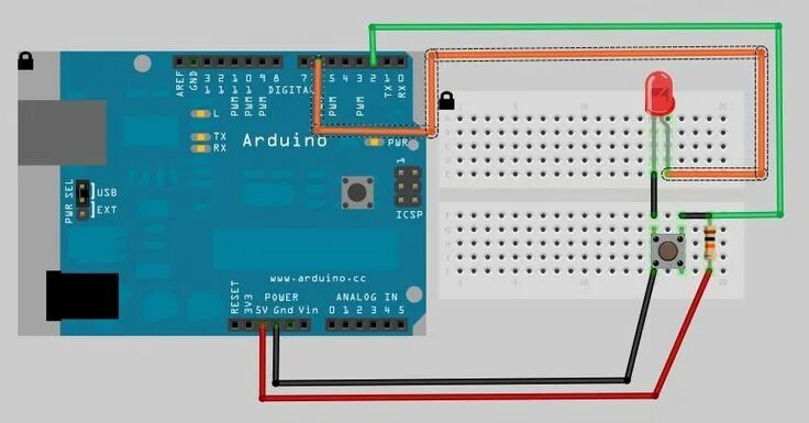 Подключение тактовой кнопки ардуино Arduino Blink LED With Pushbutton Control to Turn ON and Off Arduino, Led, Contr