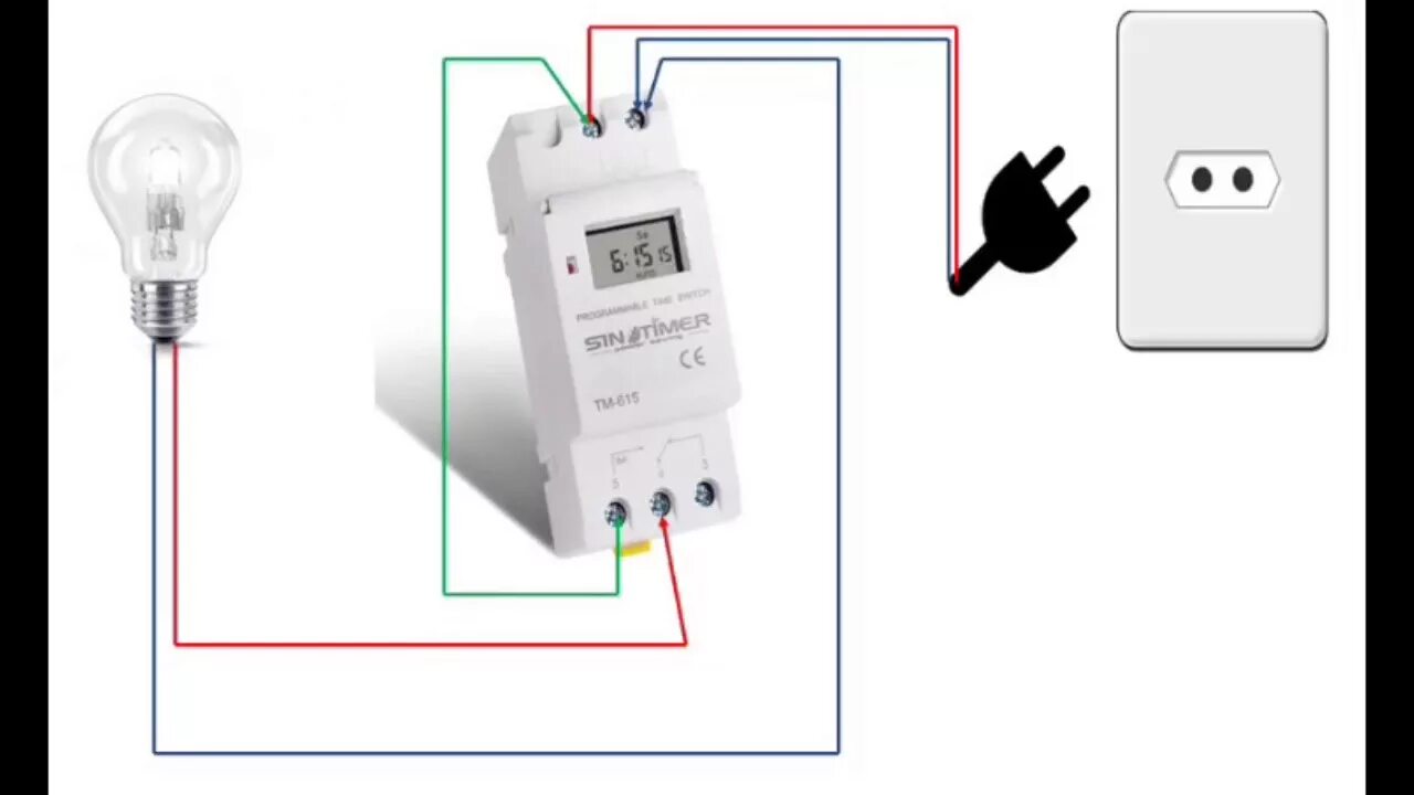 Подключение таймера времени на лампочку توصيل التايمر SINOTIMER TM-615 - YouTube