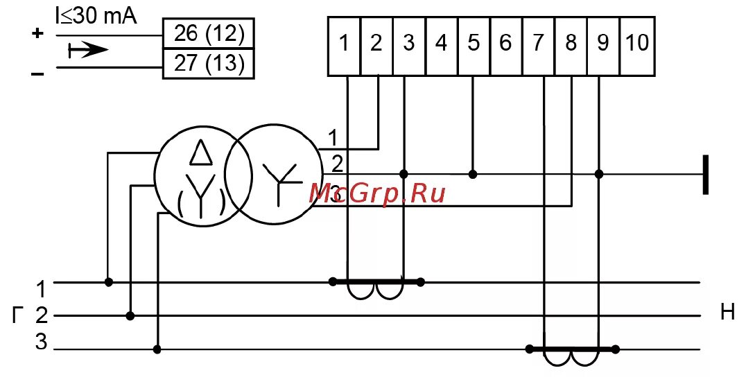 Подключение цэ6803в через трансформаторы тока Энергомера ЦЭ6803В Р31 Руководство по эксплуатации 3 онлайн 17/20 440709
