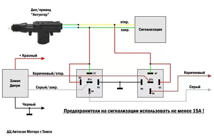 Подключение центрального замка через реле Решение проблемы с центральным замком - Hyundai Solaris, 1,6 л, 2013 года электр