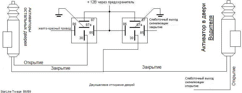Подключение центрального замка через реле схема Ответы Mail.ru: Реле переплюсовка двигателя