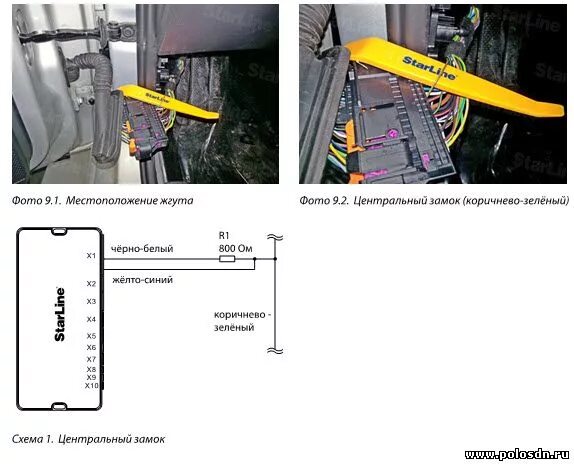 Подключение центрального замка фольксваген поло Установка сигнализации Volkswagen Polo Sedan с 2014 года, Точки подключения Поло