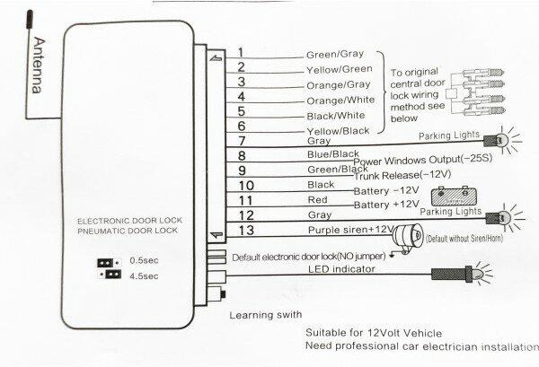 Подключение центрального замка keyless entry Центральный замок с дистанционным управлением #6499 - купить в интернет-магазине