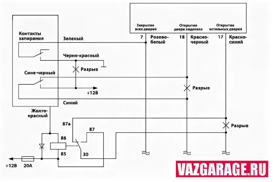 Подключение центрального замка патриот Схема подключения центрального замка без сигнализации. Центральный замок подключ