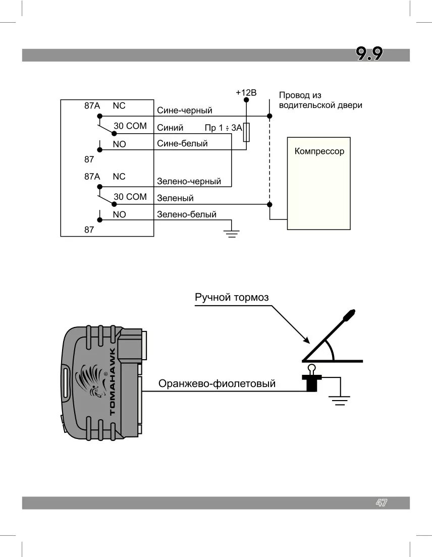 Подключение центрального замка томагавк 9010 схема Схема подключения сигнализации 9010 - Схемы 1