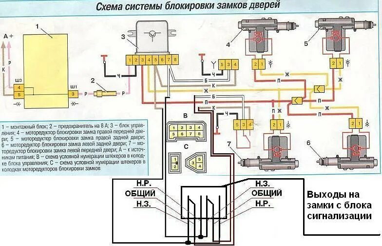 Подключение центрального замка ваз 2109 инжектор Как работает центральный замок на ваз 2110 60 фото - KubZap.ru