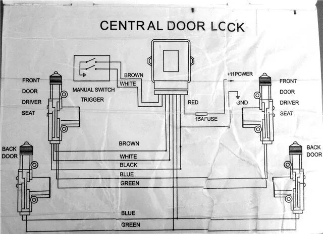 Подключение центрального замка водительской двери Как я ставил и чуть не убил сигналку, или проверяйте все. Подключение 5 проводно