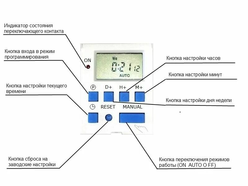 Подключение цифрового реле времени Настройка таймера тэ