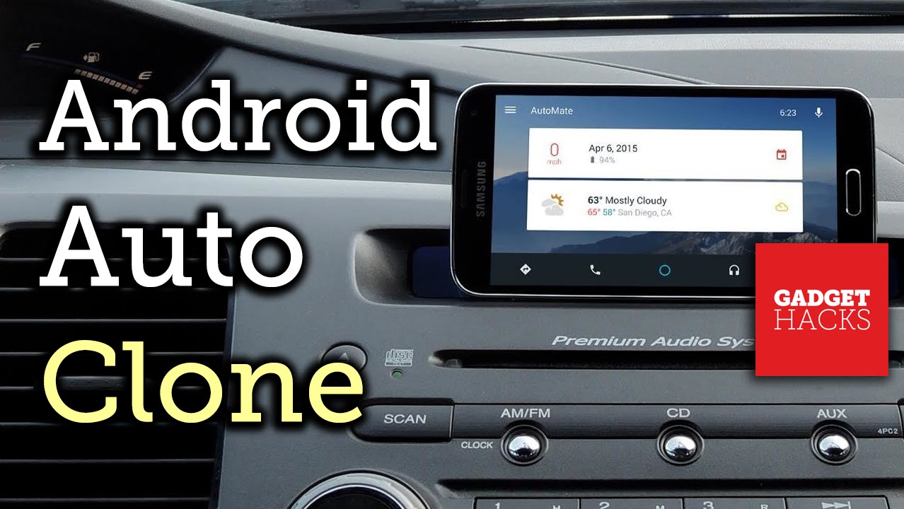 Подключение телефона android auto Turn Your Device into an Android Auto Dashboard Unit How-To - YouTube