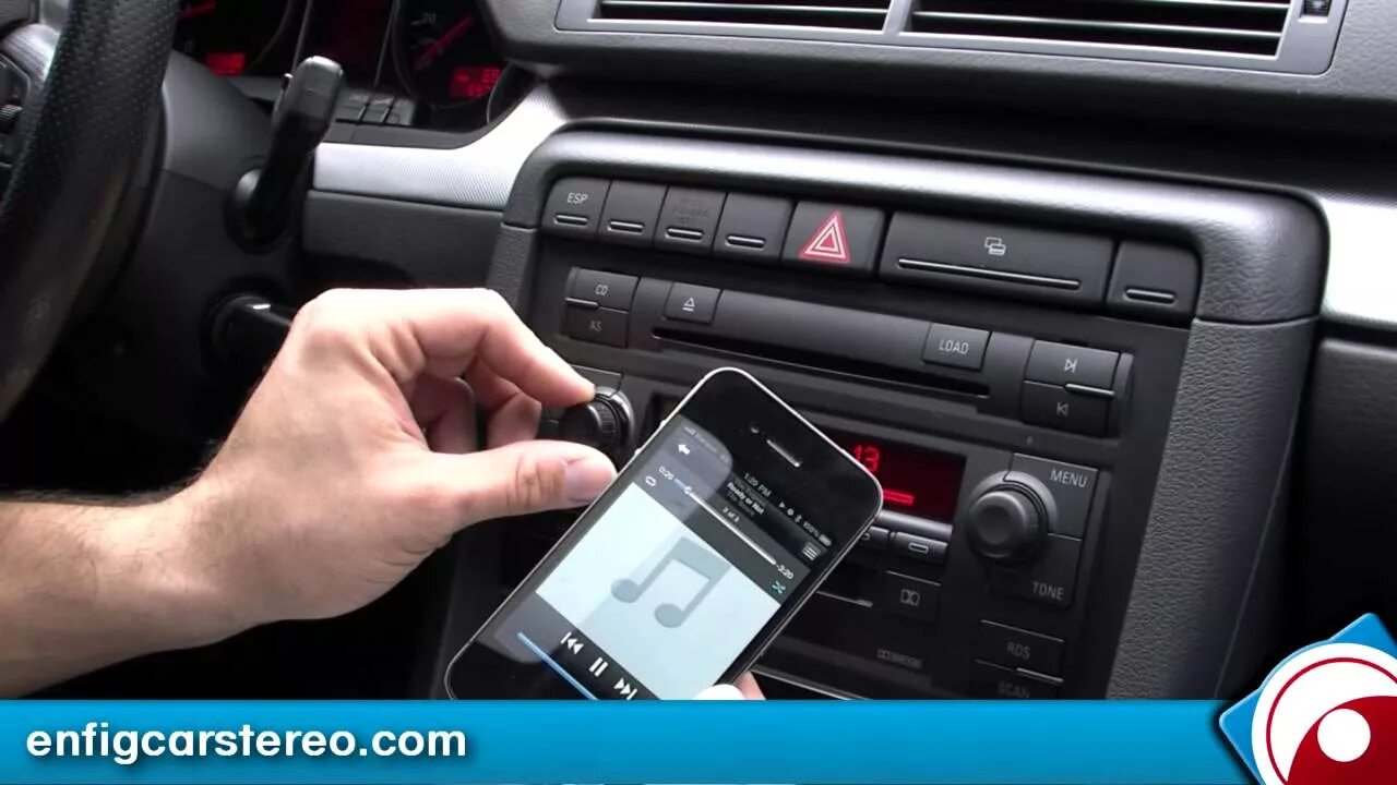 Подключение телефона audi AUDI A4 02-06 iPod USB Bluetooth adapter Dension GBL3AU2 - YouTube