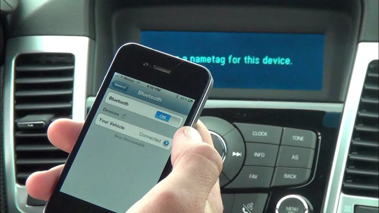 Подключение телефона через bluetooth Pairing Bluetooth , 2012 Chevy Cruze - YouTube