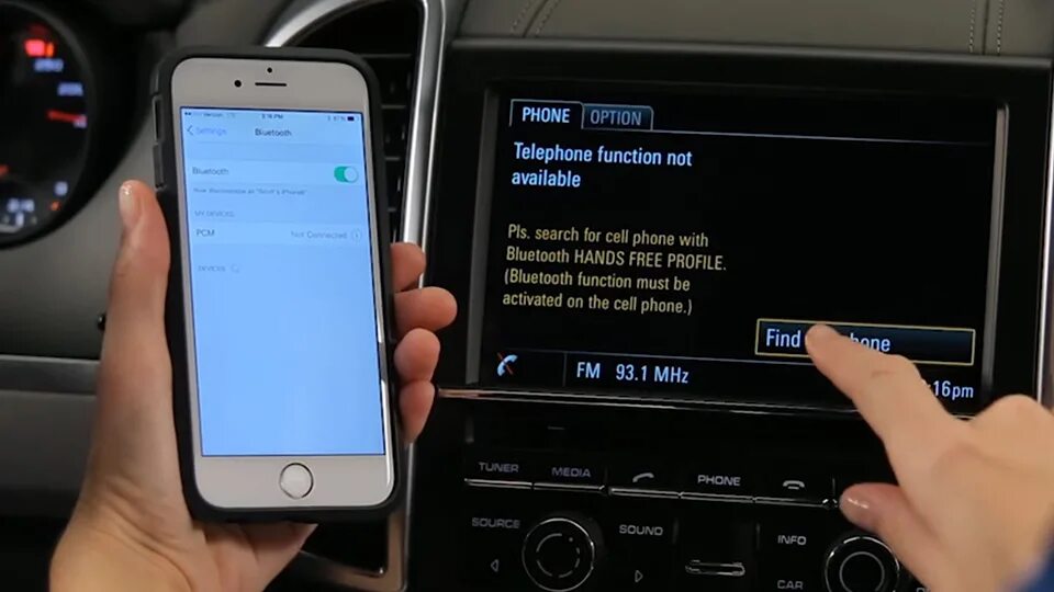 Подключение телефона к андроид магнитоле через блютуз Porsche Settings - Pairing Telephone/Bluetooth (PCM 3.0) - Porsche USA