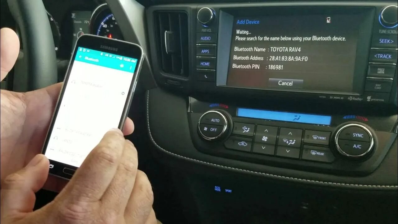 Подключение телефона к андроид магнитоле через блютуз How to pair your phone to the New 2016 Toyota RAV4 - YouTube