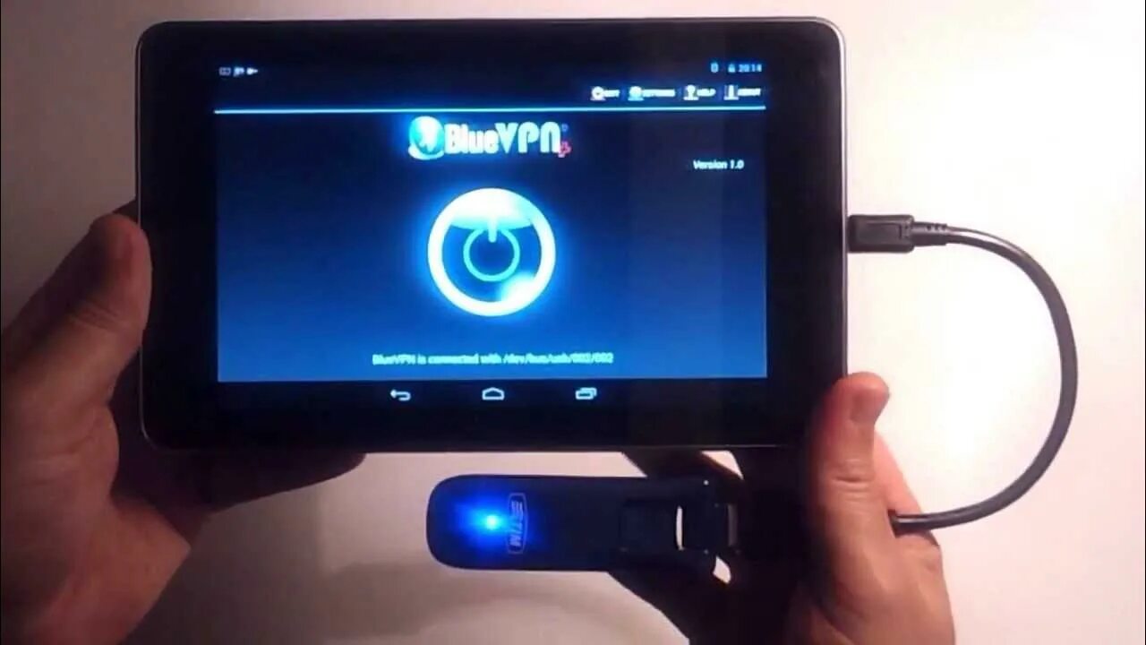 Подключение телефона к планшету BlueVPN+, connect Nexus 7 to internet with a USB stick modem 3G - YouTube