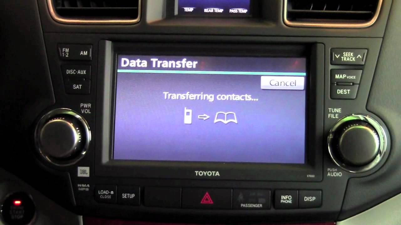 Подключение телефона к рав 4 2012 Toyota Highlander Transfer Contacts Via Bluetooth How To By Toyota City Min