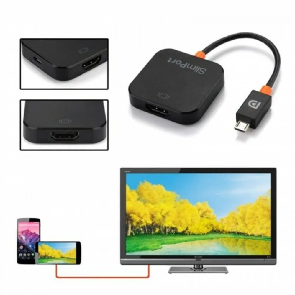 Подключение телефона к телевизору для просмотра Купить Переходника USB - HDMI Vention VAA-CS1-B недорого в интернет магазине All