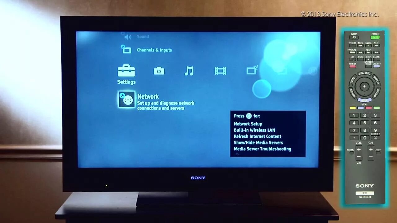 Подключение телефона к телевизору сони Como Conectar su Televisor Sony ® con WiFi Integrado a Una Red Inalámbrica - You