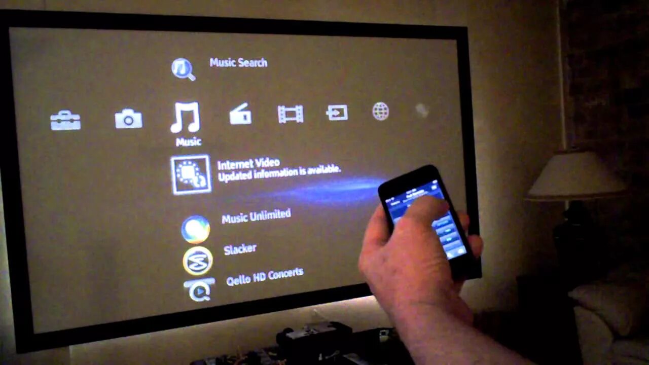 Подключение телефона к телевизору сони Sony Media Remote App for iPhone & iPod Touch - YouTube