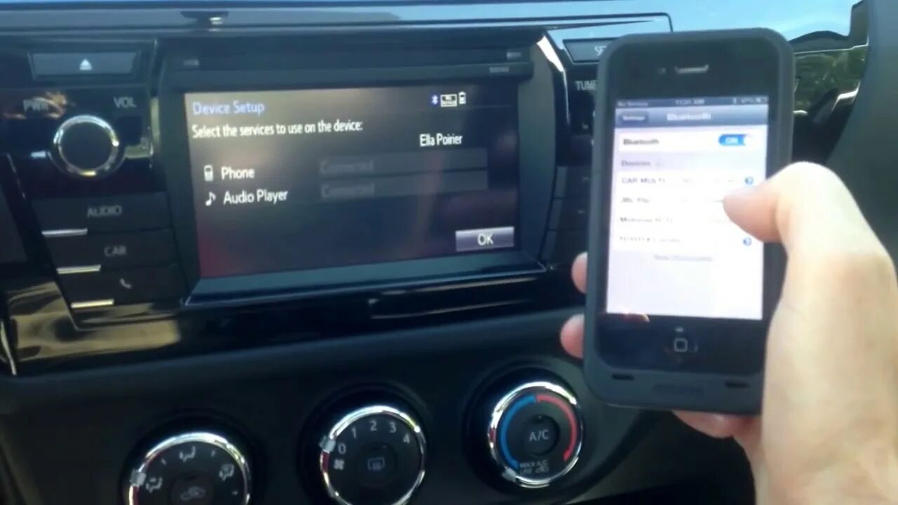 Подключение телефона к тойота Programming Bluetooth phone and audio to the all new 2014 Toyota Corolla. Wellan