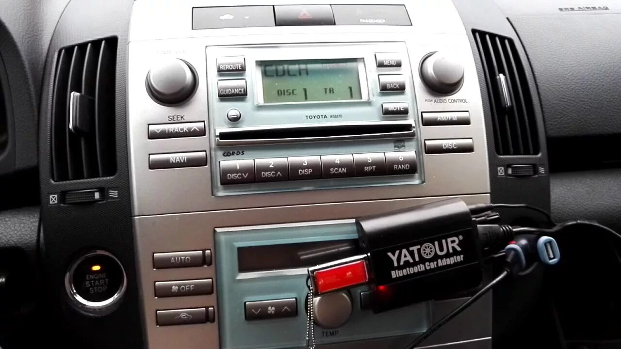 Подключение телефона к тойота Yatour Bluetooth Car Adapter BTA - Toyota Corolla Verso - YouTube