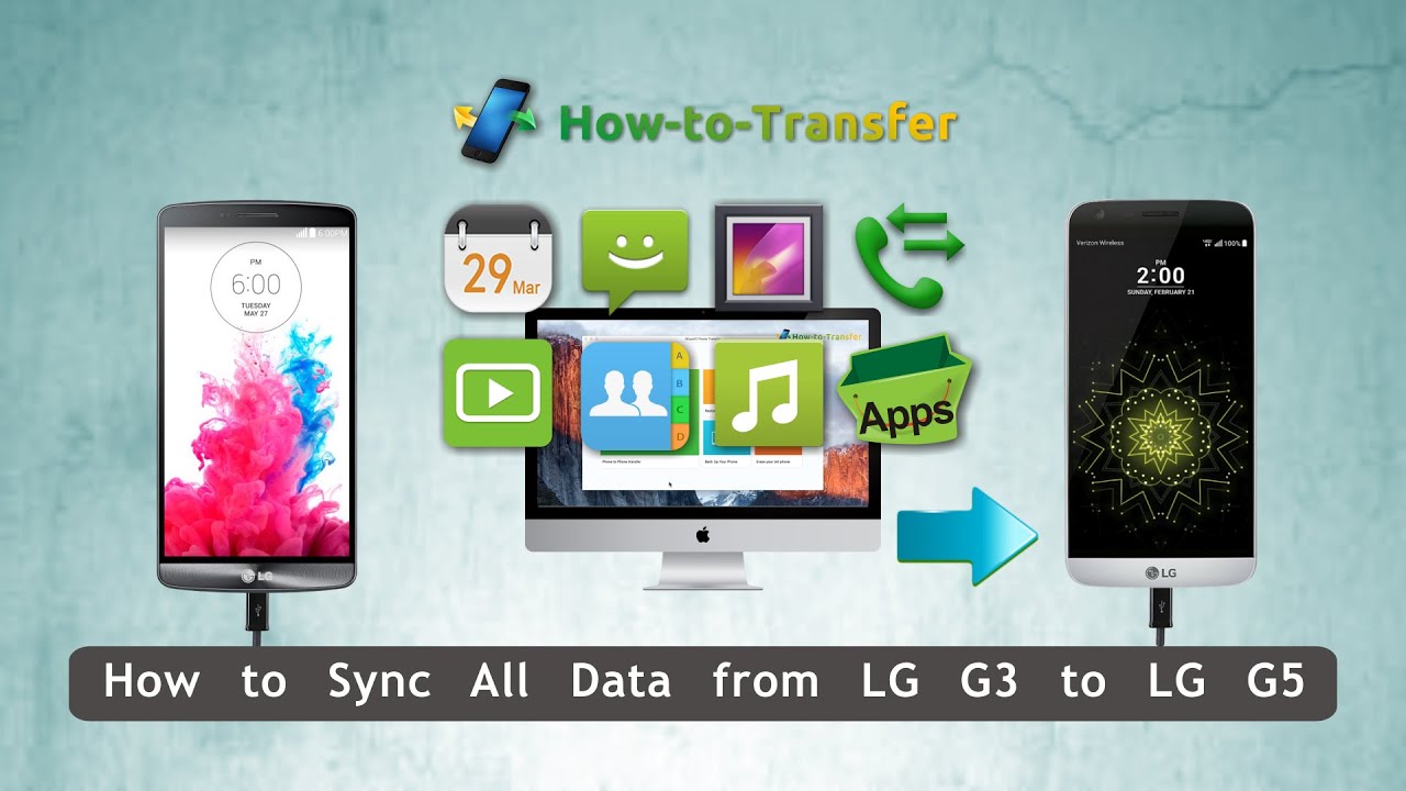 Подключение телефона lg How to Transfer All Data from LG G3 to LG G5, Sync LG G3 with G5 Directly - YouT