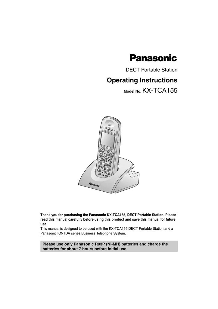 Подключение телефона панасоник Operating Instructions Manualzz