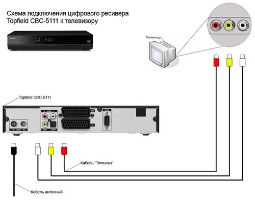 Подключение телекарты к телевизору Кабельный ресивер Topfield CBC-5111