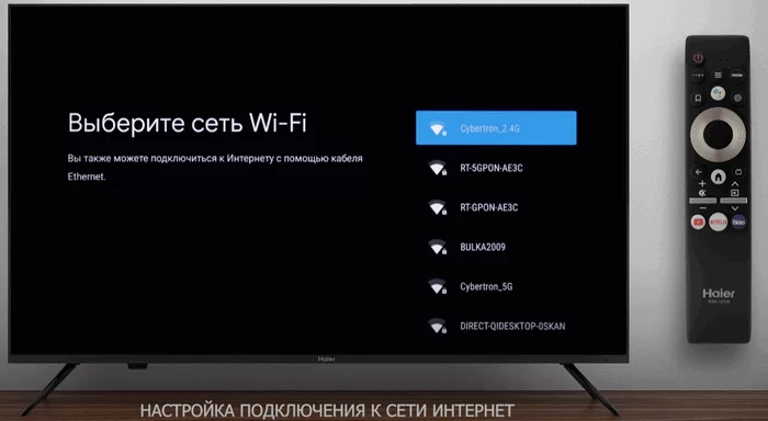 Подключение телевизора хайер к интернету Как подключить телевизор haier к интернету журнал AusGroup.ru