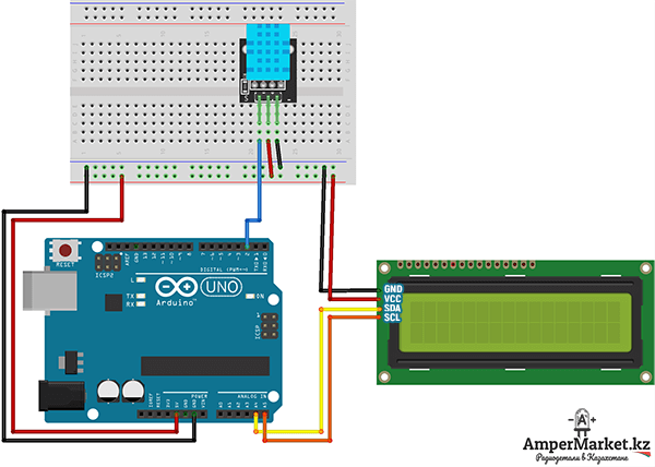 Подключение температурного датчика к ардуино Пример 16. Модуль DHT11 База знаний